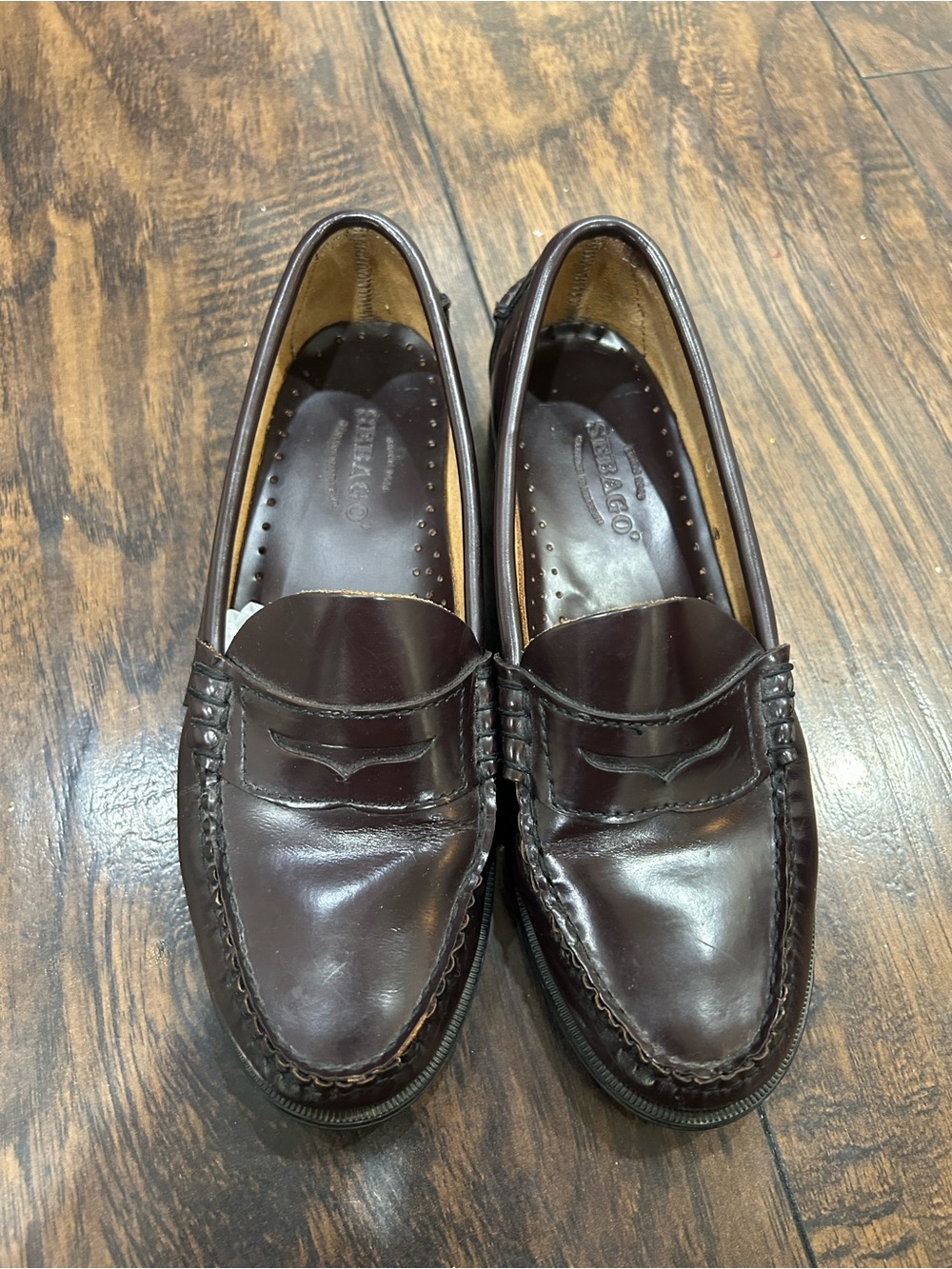 Classic Sebago Women’s Penny Loafers in Dark Brown
